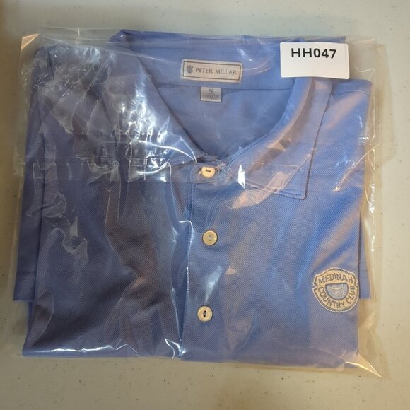 Peter Millar Mens X-Large Blue Golf Polo Short Sleeve Shirt Medinah Country Club - Picture 8 of 8